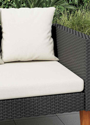 Tuinbank 2-Zits Met Kussens Poly Rattan