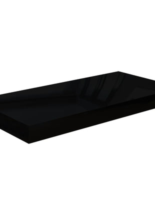 Wandschap Zwevend 120X23,5X3,8 Cm Mdf Hoogglans Zwart
