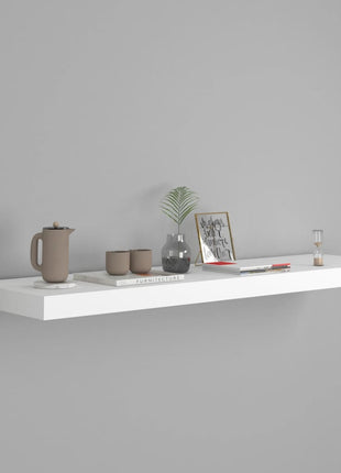 Wandschap Zwevend 80X23,5X3,8 Cm Mdf Wit