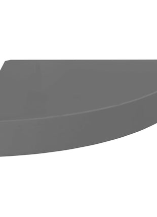 Hoekschappen Zwevend 25X25X3,8 Cm Mdf Hoogglans Grijs
