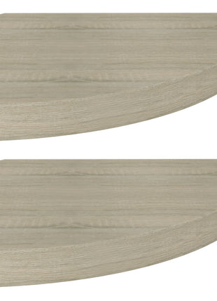 Hoekschappen Zwevend 35X35X3,8 Cm Mdf Kleurig Eiken