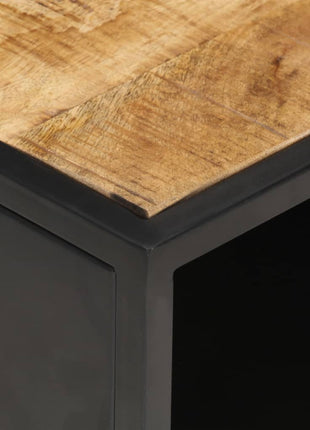 Salontafel Met Bewerkte Deur 90X55X36 Cm Ruw Mangohout