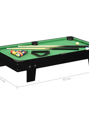 Minipooltafel 3 Feet 92x52x19 cm zwart en groen