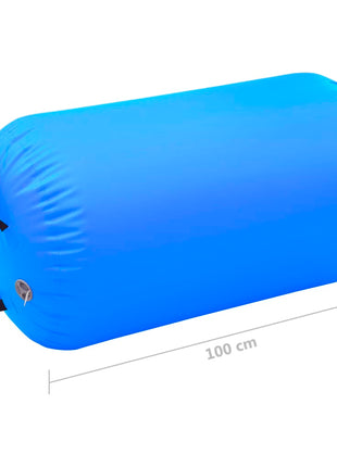 Gymnastiekrol met pomp opblaasbaar 100x60 cm PVC blauw