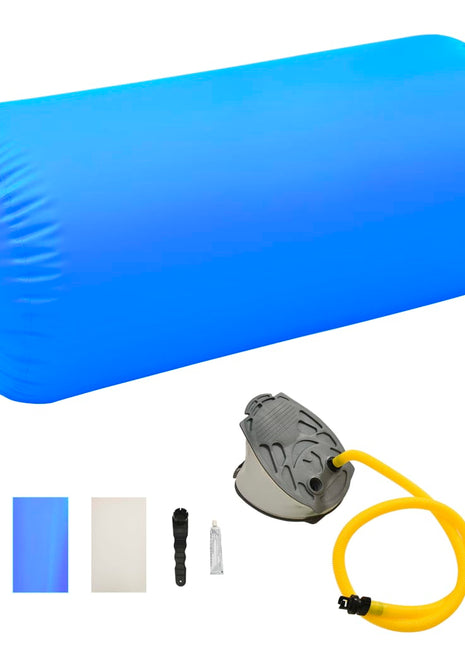 Gymnastiekrol met pomp opblaasbaar 120x75 cm PVC blauw