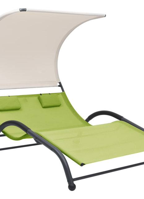 Ligbed Tweepersoons Met Luifel Textileen