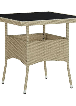 Tuintafel Poly Rattan En Glas