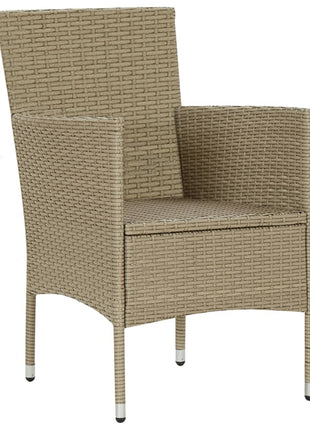 Tuinstoelen 2 st poly rattan beige