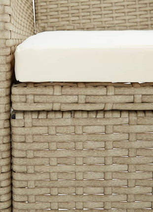 Tuinstoelen 2 st poly rattan beige