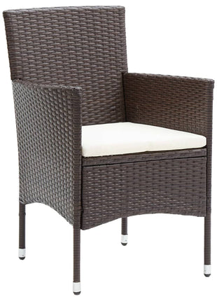 Tuinstoelen 2 st poly rattan bruin