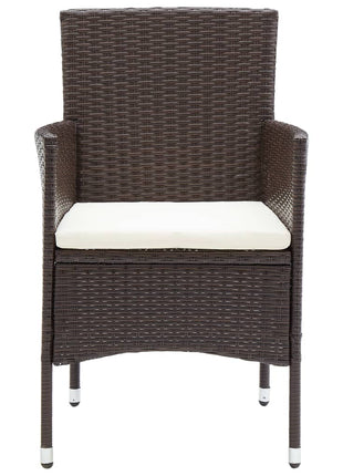 Tuinstoelen 2 st poly rattan bruin