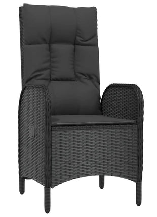 Tuinstoelen 2 st poly rattan zwart