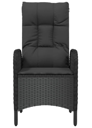 Tuinstoelen 2 st poly rattan zwart