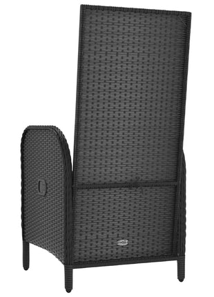 Tuinstoelen 2 st poly rattan zwart