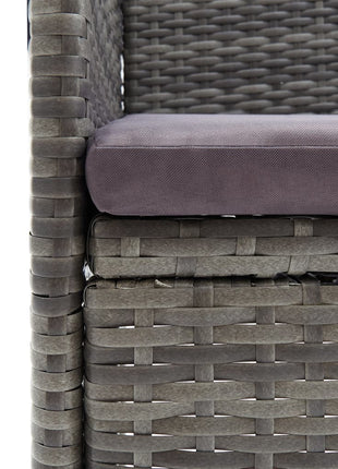 Tuinstoelen 4 st poly rattan grijs