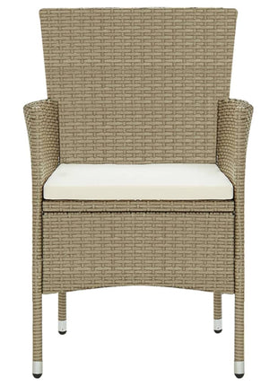 Tuinstoelen 4 st poly rattan beige