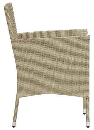 Tuinstoelen 4 st poly rattan beige