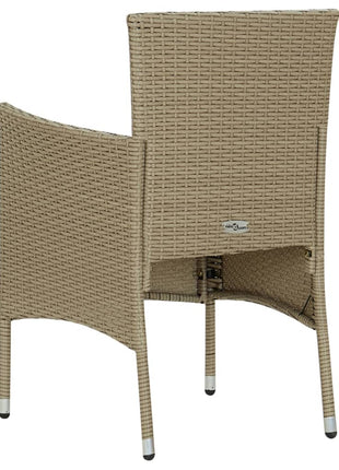 Tuinstoelen 4 st poly rattan beige