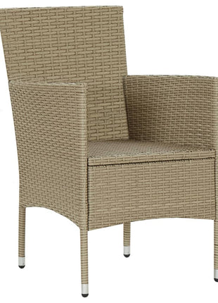 Tuinstoelen 4 st poly rattan beige