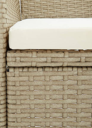 Tuinstoelen 4 st poly rattan beige