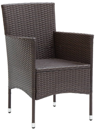 Tuinstoelen 4 st poly rattan bruin