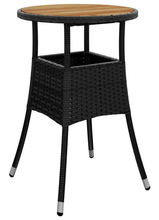 Tuintafel Ø60X75 Cm Acaciahout En Poly Rattan