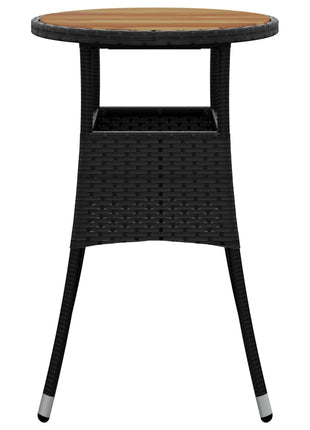 Tuintafel Ø60X75 Cm Acaciahout En Poly Rattan