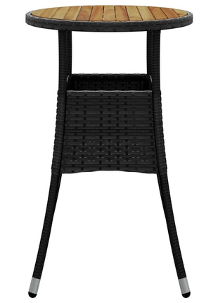 Tuintafel Ø60X75 Cm Acaciahout En Poly Rattan