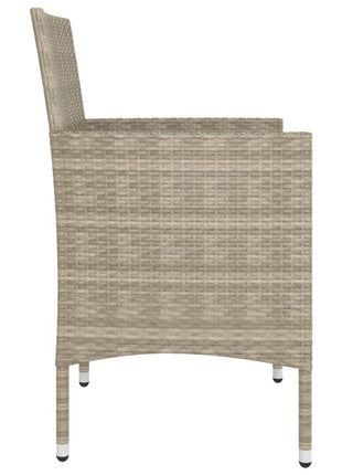 4-delige Tuinstoelen- en voetenbankenset poly rattan beige