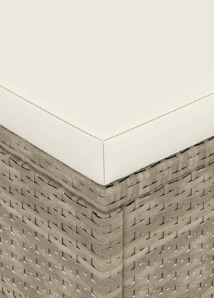 4-delige Tuinstoelen- en voetenbankenset poly rattan beige
