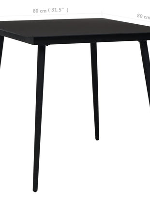 Tuintafel Staal En Glas Zwart