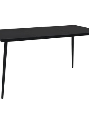 Tuintafel Staal En Glas Zwart