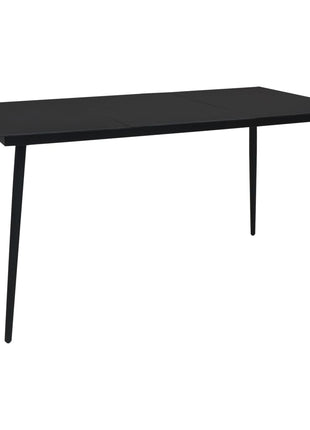 Tuintafel Staal En Glas Zwart