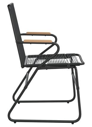 Tuinstoelen 4 St 58X59X85,5 Cm Pvc-Rattan Zwart