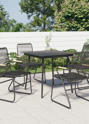 Tuinstoelen 4 St 58X59X85,5 Cm Pvc-Rattan Zwart