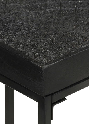 Wandtafel 110X35X76 Cm Massief Acaciahout En Mangohout Zwart Antraciet En Wit (Lijst Antraciet)