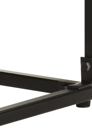 Wandtafel 110X35X76 Cm Massief Acaciahout En Mangohout Zwart Antraciet En Wit (Lijst Antraciet)