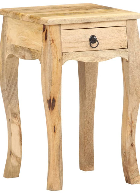 Nachtkastje 28X28X46 Cm Massief Mangohout