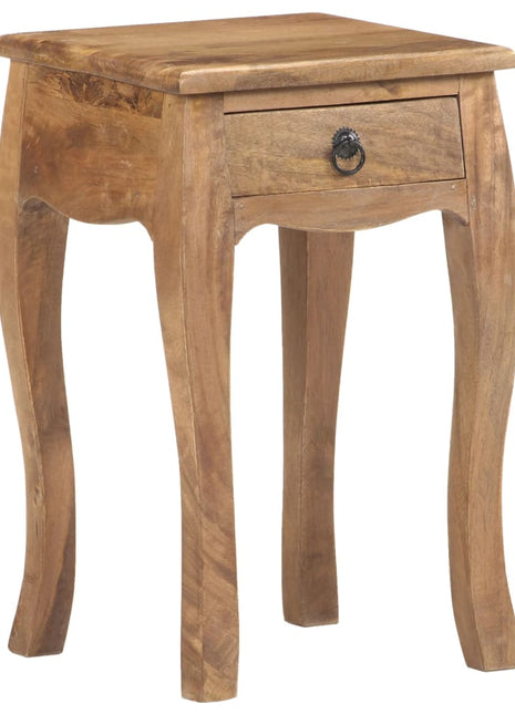 Nachtkastje 28X28X46 Cm Massief Mangohout