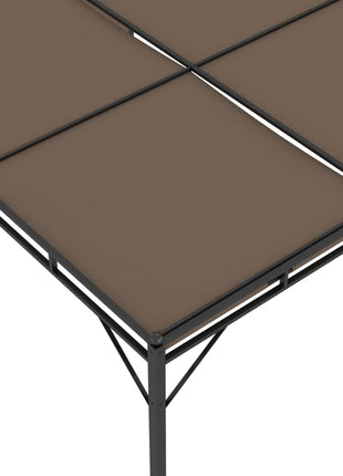 Tuinprieel Met Zijgordijn 4X3X2,25 M Taupe
