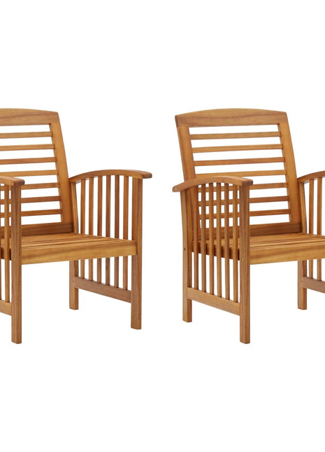 Tuinstoelen 2 st massief acaciahout