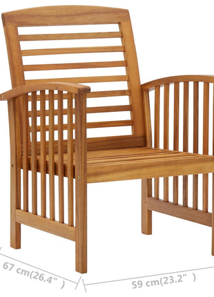 Tuinstoelen 2 st massief acaciahout