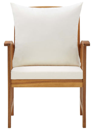 Tuinstoelen 2 st met kussens massief acaciahout