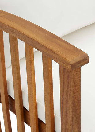 Tuinstoelen 2 st met kussens massief acaciahout