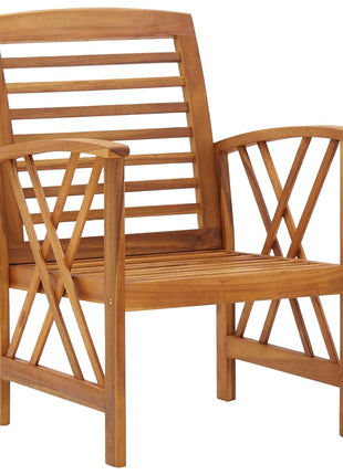 Tuinstoelen 2 st massief acaciahout