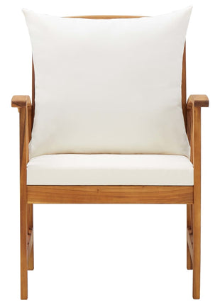 Tuinstoelen 2 st met kussens massief acaciahout