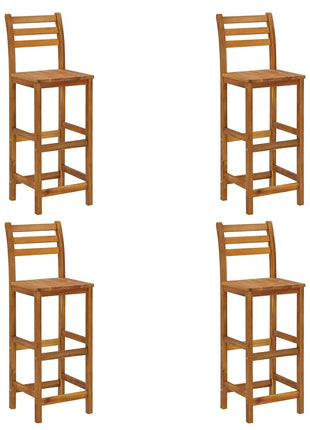 Barkrukken 4 st massief acaciahout