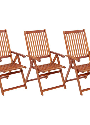 Tuinstoelen inklapbaar 3 st massief acaciahout