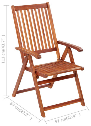 Tuinstoelen inklapbaar 3 st massief acaciahout