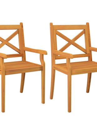 Tuinstoelen 2 st massief acaciahout